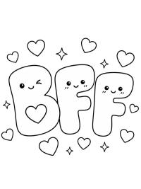 Letras BFF fofas