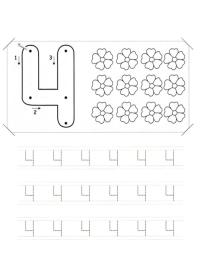 Aprendendo a escrever o número 4