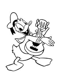 Pato Donald tocando violão