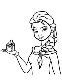 Elsa com um presente