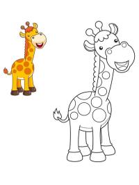 Colorir uma girafa