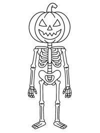 Esqueleto de abóbora de Halloween