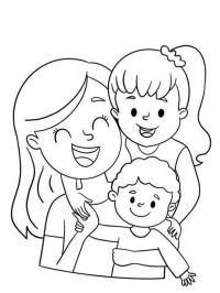 Mãe e filhos