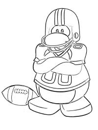 Pinguim jogador de rúgbi