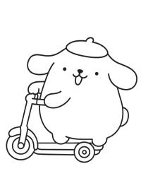Pompompurin no patinete