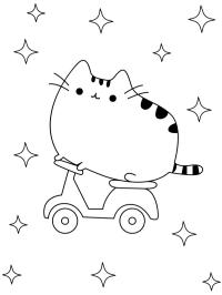 Pusheen na bicicleta