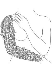 Tatuagem de braço fechado