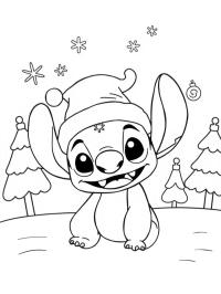 Stitch com gorro de Natal