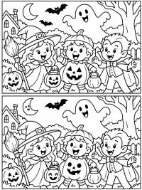 Halloween Encontre as 5 diferenças