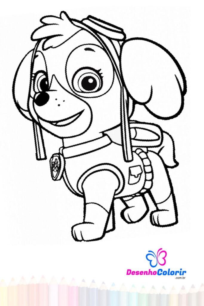 Desenhos da Patrulha Canina para colorir, pintar e imprimir