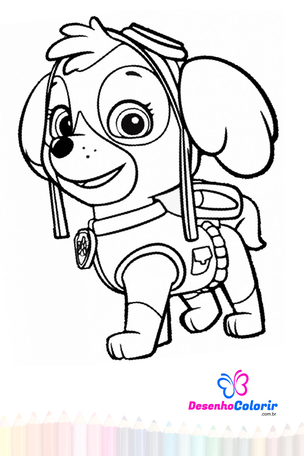 Desenhos da Patrulha Canina para Colorir e Imprimir - Muito Fácil