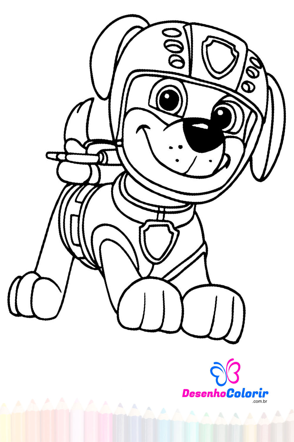 Desenhos da Patrulha Canina para Colorir e Imprimir - Muito Fácil