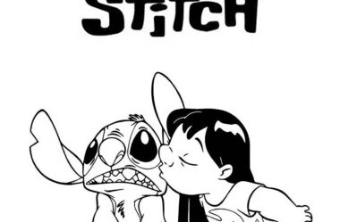 Desenho para Colorir Lilo e Stitch