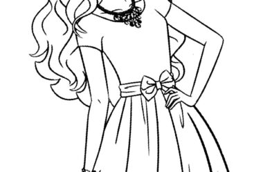 Desenho para Colorir Barbie